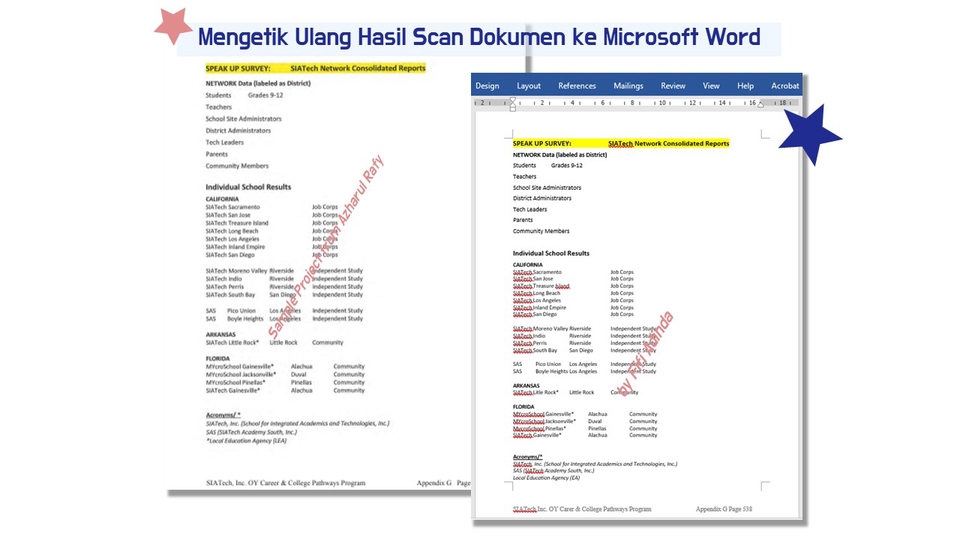Mengetik ulang hasil scan dokumen ke Microsoft Word