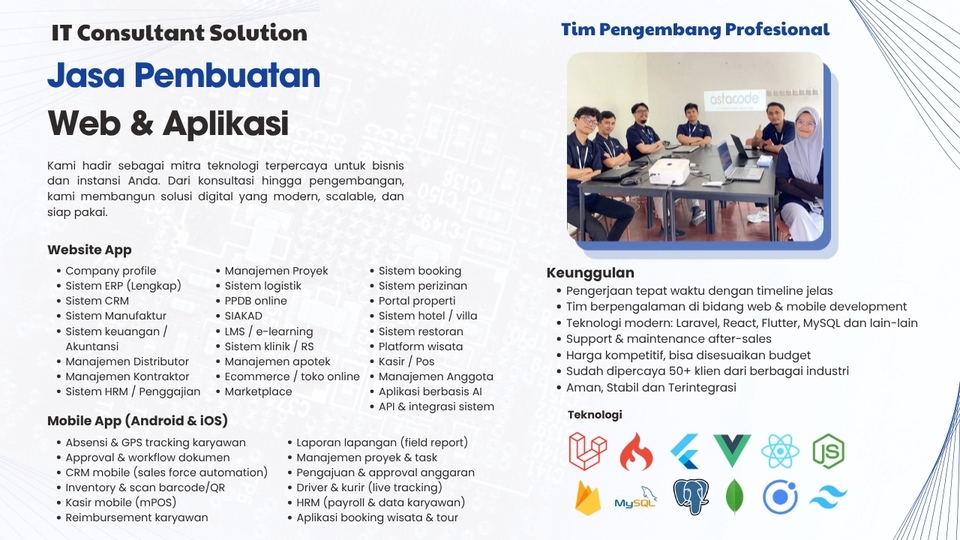 Web Development - Jasa Pembuatan Aplikasi Web Custom, ERP, CRM, HRIS, Absensi, Akuntansi, Manufaktur, Distributor, POS - 31