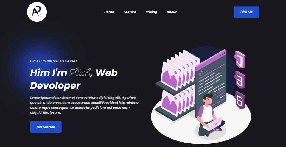 Desain Web - Design Custom HTML CSS Java Script Landing Page - 2
