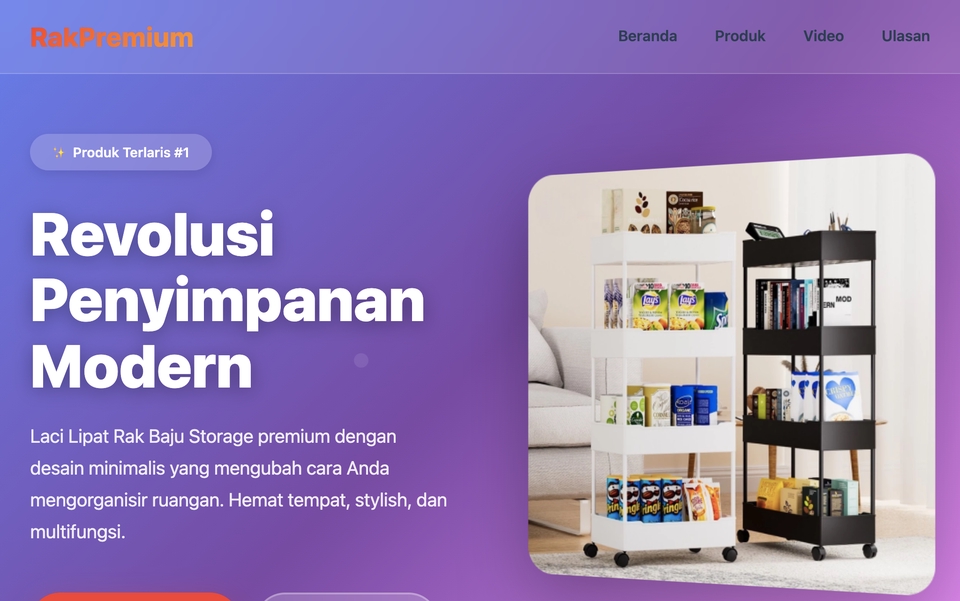 Desain Web - Design Custom HTML CSS Java Script Landing Page - 4