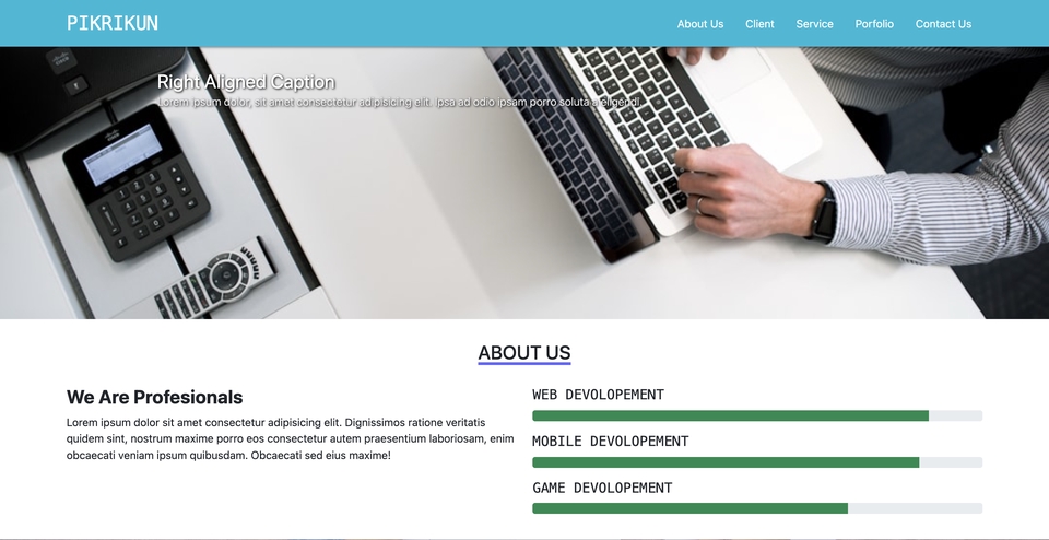 Desain Web - Design Custom HTML CSS Java Script Landing Page - 5