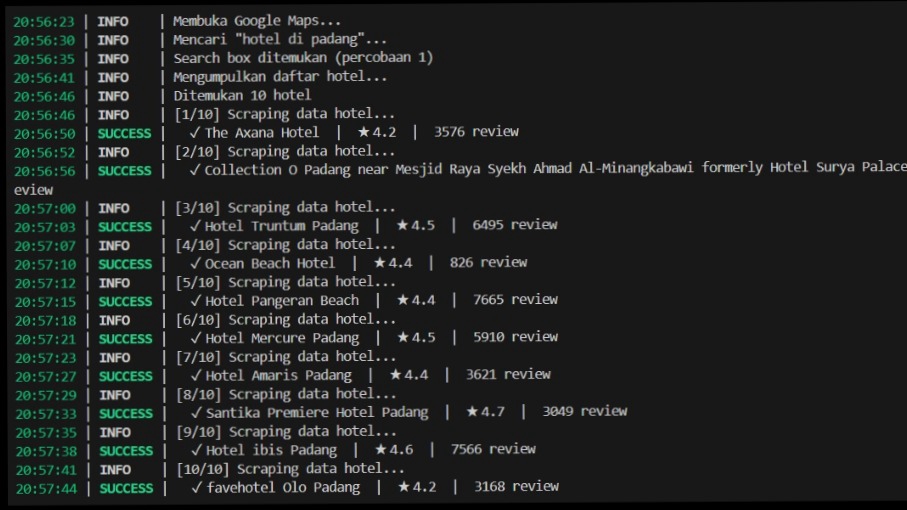 Scraping Data Google Maps