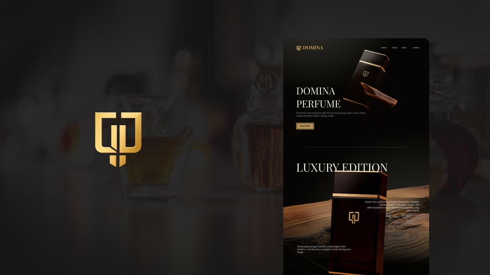UI Design Luxury Perfume, Design Website Luxury