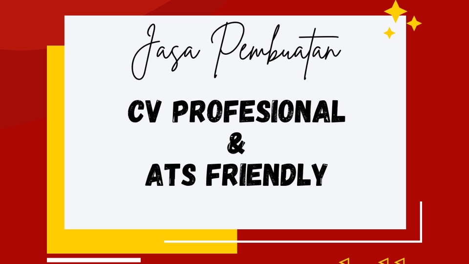 Jasa Desain CV (Curriculum Vitae) & Portofolio - Jasa Pembuatan CV ATS Friendly & Profesional