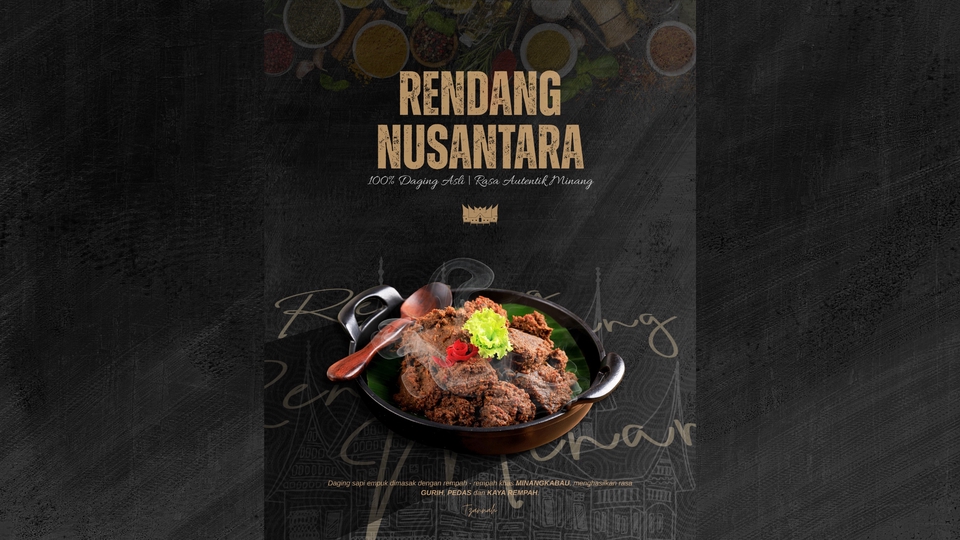 Poster makanan, cocok untuk promosi UMKM kuliner. Cocok untuk feed maupun story