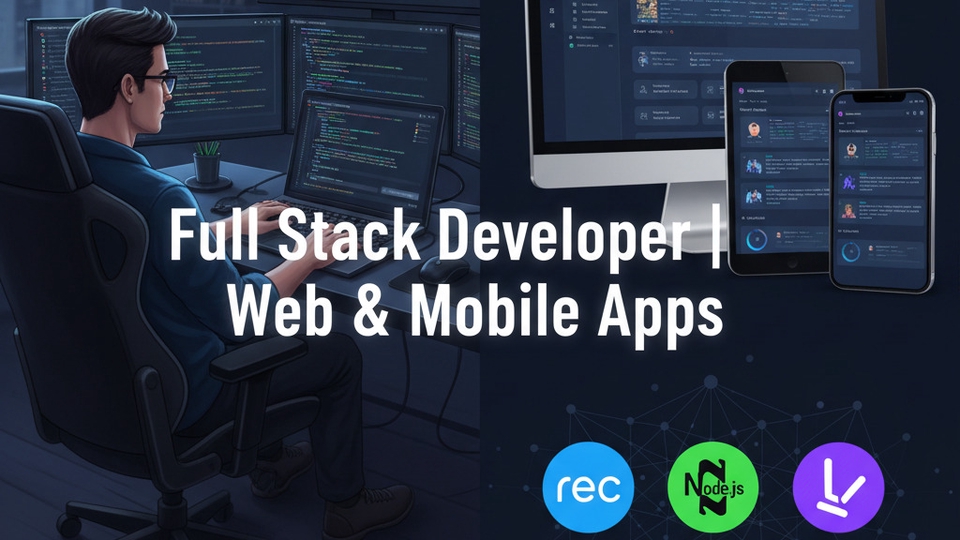 Senior Full Stack Developer untuk solusi web & mobile modern berbasis React, Node.js, dan Laravel.