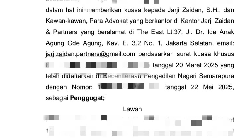 Hukum - PERJANJIAN, SOMASI, REVIEW (DRAFTING), LEGAL OPINI, KONSULTASI KORPORASI & LITIGASI - 9