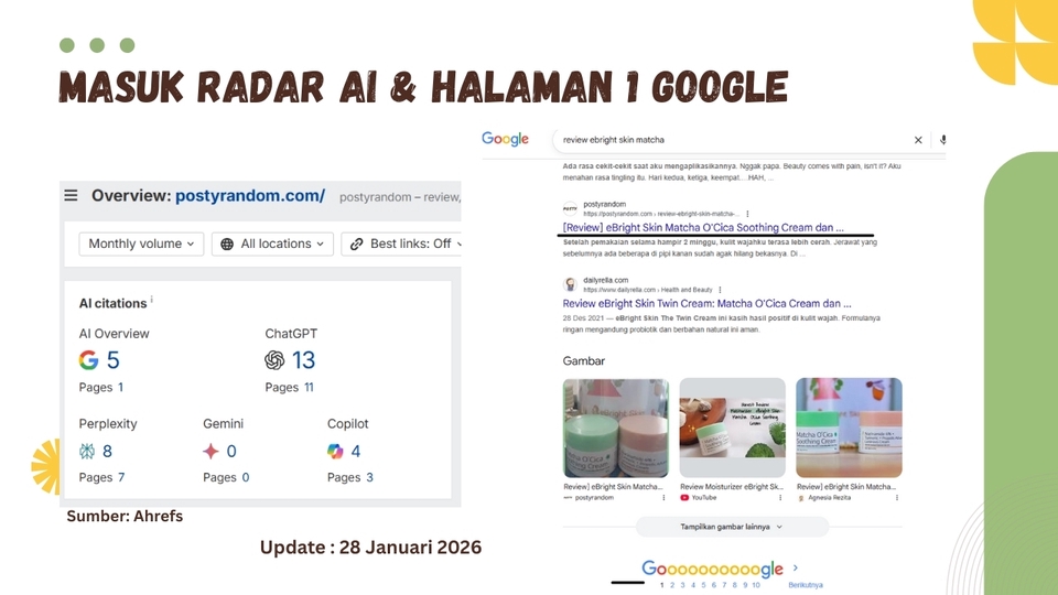 Blog postyrandom masuk di radar AI dan beberapa kali muncul di halaman pertama Google