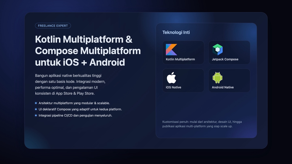 Jasa Pembuatan Aplikasi Mobile Profesional - Bangun Aplikasi Mobile (Android & iOS) dengan Kotlin & Compose Multiplatform