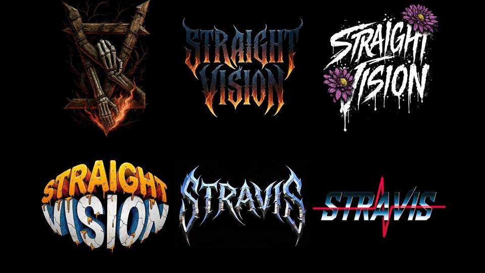 Typography & logo streetwear bold, tajam, hype identitas brand yang kuat dan standout.