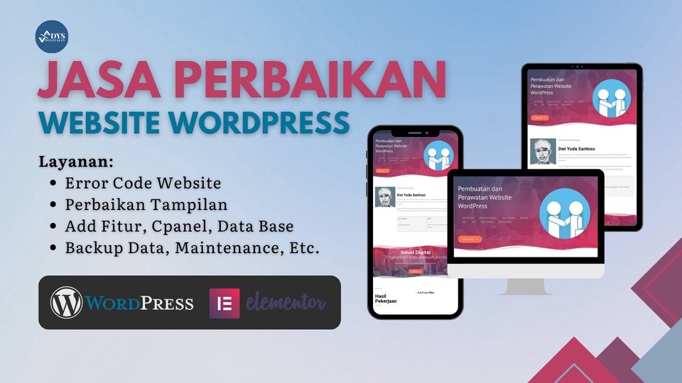 Perbaikan dan Maintenace Website WordPress