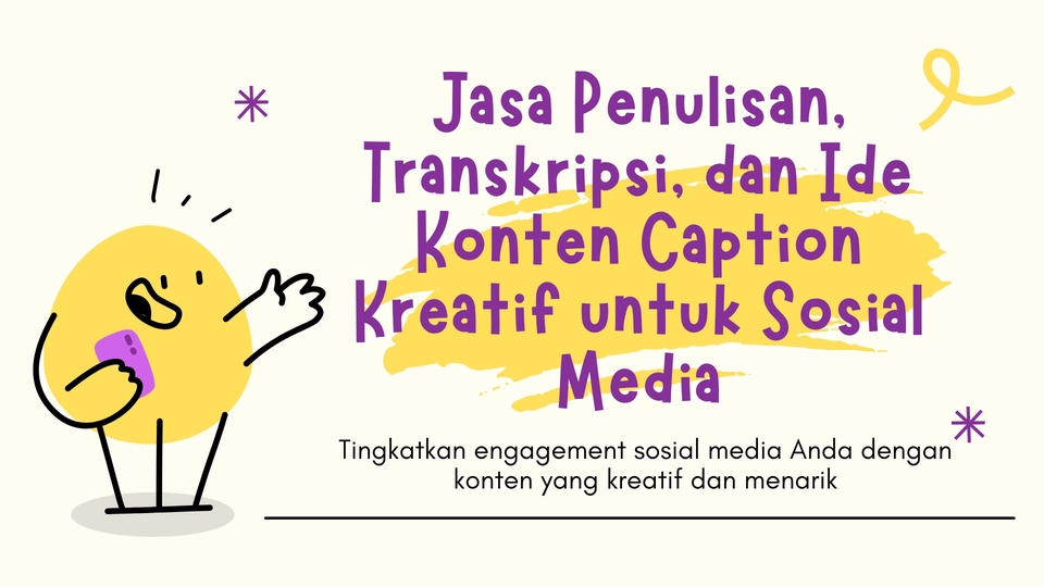 Jasa Transkrip Audio Rekaman Wawancara - Jasa Penulisan & Transkripsi: Solusi Kreatif untuk Caption Sosial Media yang Menarik dan Efektif!