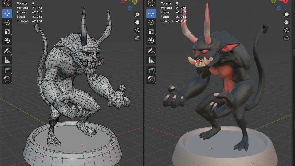 Modeling & Sculpt 3D Character untuk 3D Printing, Game & Animasi