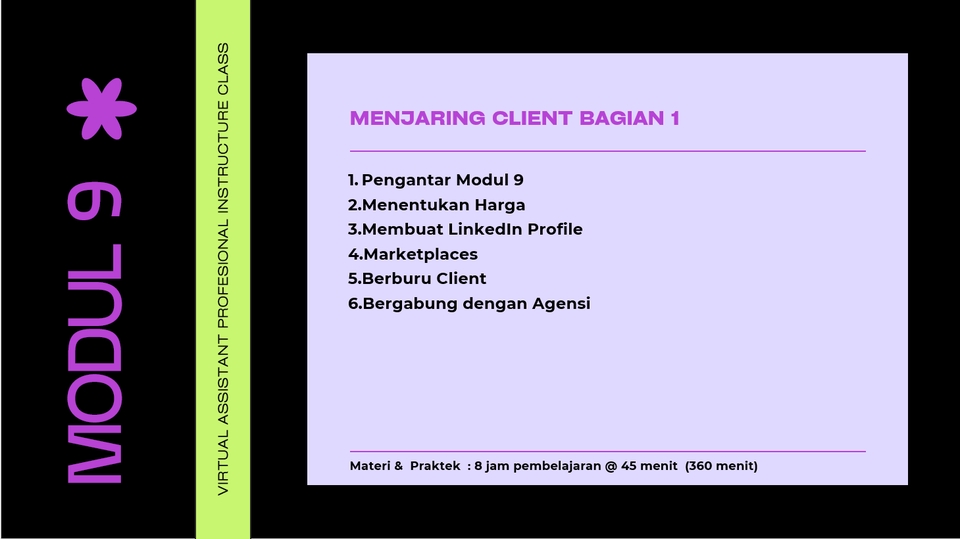 Jasa Lainnya - EBook Modul VA (Virtual Assistant) Profesional Terdiri dari 10 Modul Siap Berkarier - 10