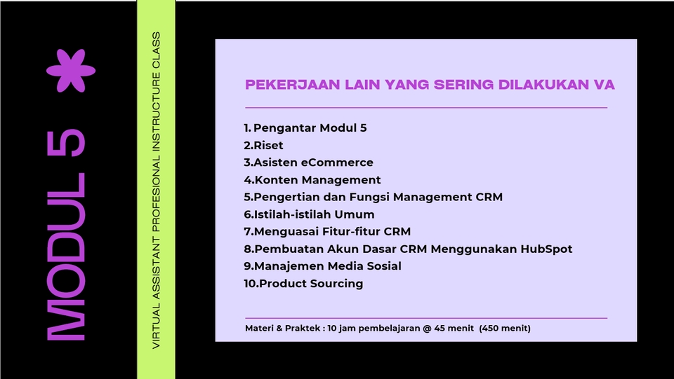 Jasa Lainnya - EBook Modul VA (Virtual Assistant) Profesional Terdiri dari 10 Modul Siap Berkarier - 6