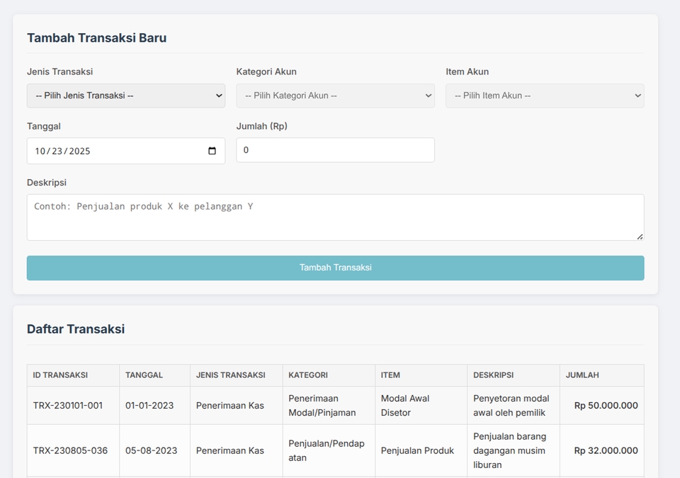 Web Development - Jurnalify - Simple Business Ledger - 3