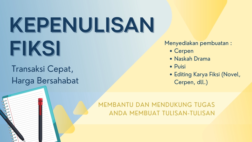Jasa Penulis Artikel Berkualitas dan Bergaransi - Fiction Writing Assistant