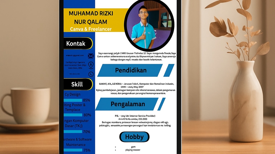 Jasa Desain Canva Profesional dan Kreatif untuk Segala Kebutuhan - Jasa Pembuatan CV Kreatif & Elegan untuk Kerja Impian