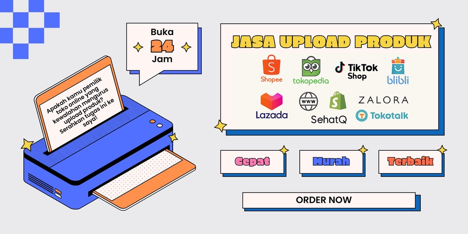 Update Produk Toko Online - Jasa Upload Produk Marketplace (Shopee, Tokopedia, TikTok Shop, Lazada, Blibli) - 2
