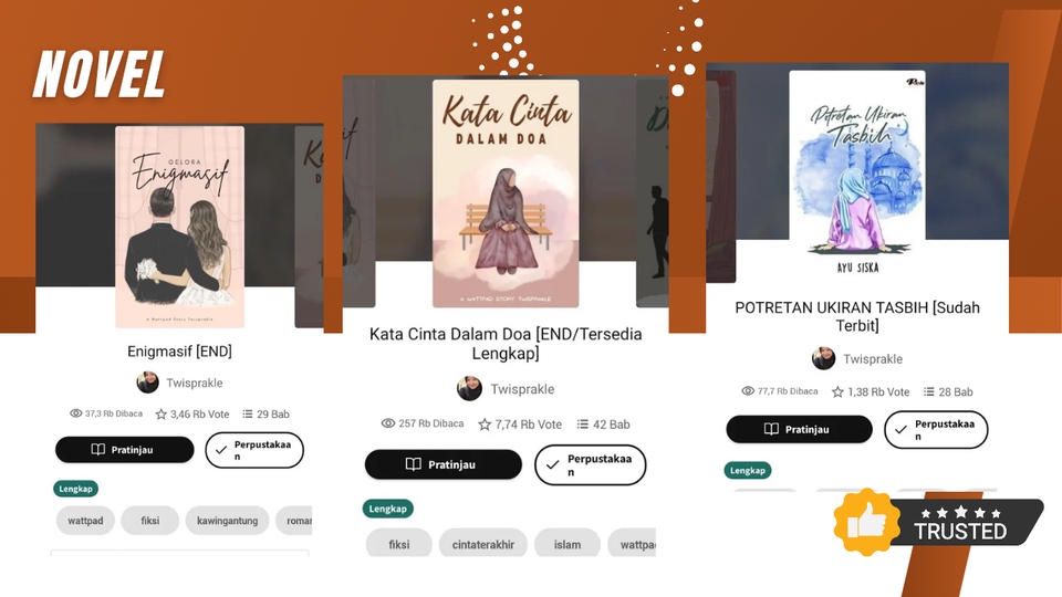 Penulisan Konten - Jasa Penulisan Fiksi dan Ghostwriter (Novel, Script, AU Chat, Cerpen, Dongeng) - 5