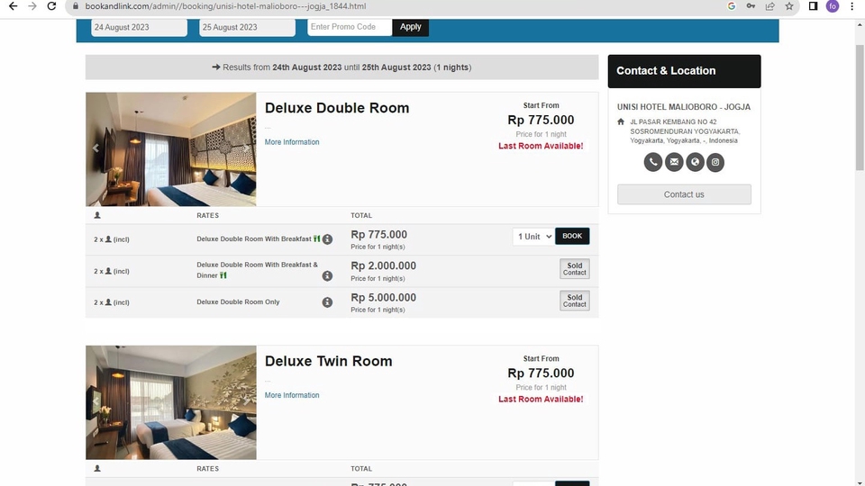 Manage dan Setup Harga OTA & Web Check Secara Berkala 