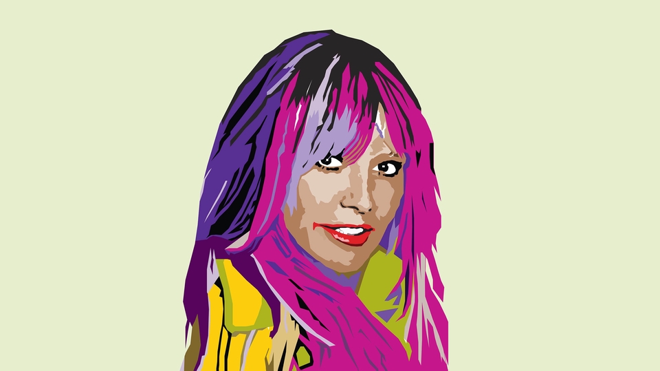 WPAP Art Styles, Ilustrator, Heidi Klum, Wajah, Vektor