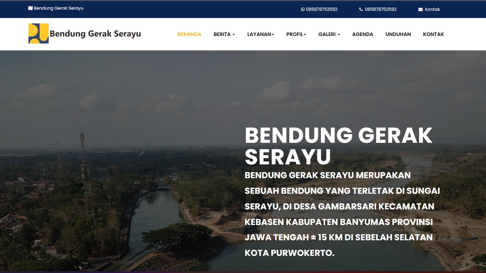Website Profil Bendung Gerak Serayu
