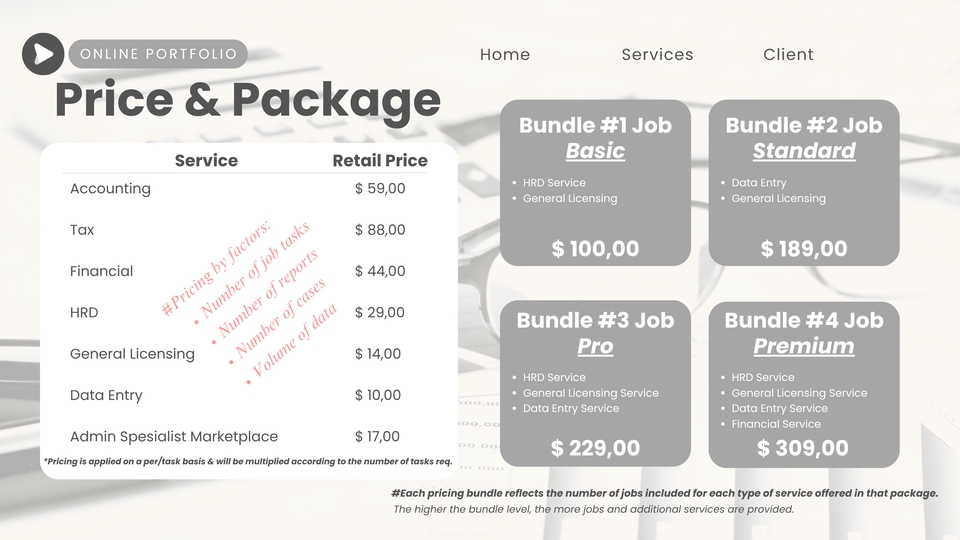 Jasa Lainnya - Freelance Remote: - Finance, Tax & Accounting - HR - Perizinan Umum - Entry Data - Admin Spesialist - 20