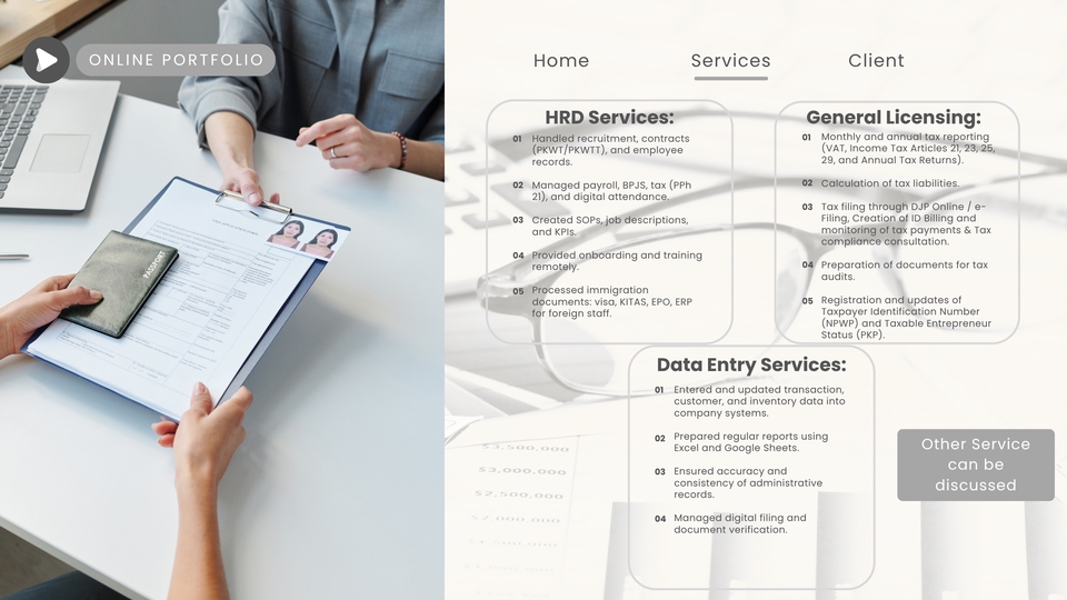 Jasa Lainnya - Freelance Remote: - Finance, Tax & Accounting - HR - Perizinan Umum - Entry Data - Admin Spesialist - 18