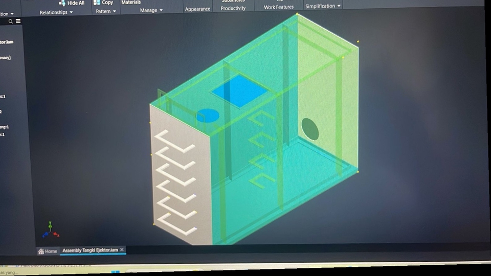Injector tank design from my client and i make the simulation 3d
