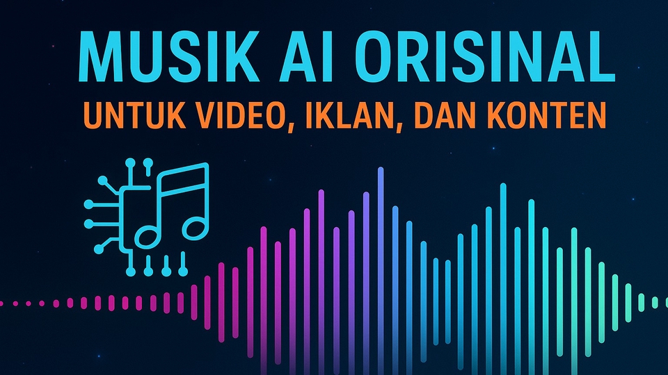 Saya akan membuat musik AI orisinal untuk konten Anda” → bagus, singkat dan jelas.