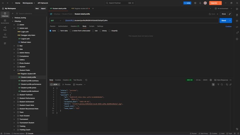 Gilas Public API (Postman)