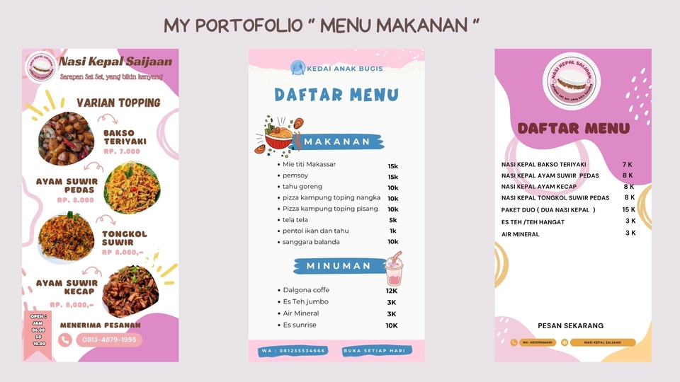 Banner Online - Desain Menu makanan minimalis dan modern untuk UMKM, Bisnis Online dan Offline - 5