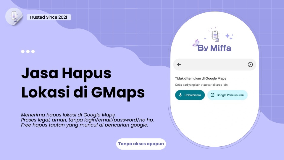 Jasa Lainnya di Gaya Hidup - Jasa Hapus Lokasi Di Google Maps Tanpa Akses