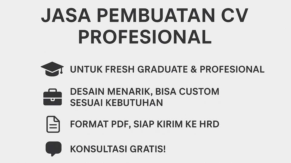 Jasa Desain CV (Curriculum Vitae) & Portofolio - Jasa Pembuatan CV Profesional