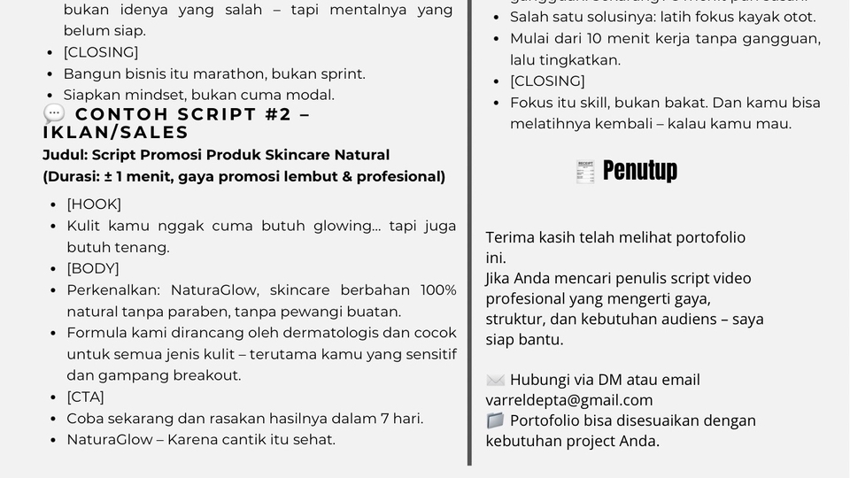 Penulisan Konten - Script Writer Profesional - 4