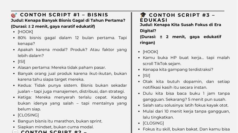 Penulisan Konten - Script Writer Profesional - 3