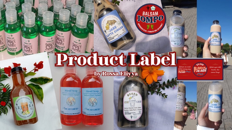 product label, label produk untuk kemasan minuman, makanan, dan kemasan lainnya