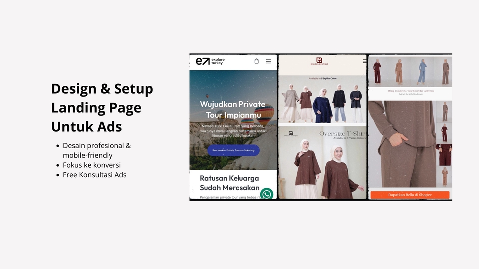 Jasa Web Design / Desain Website Profesional - Design dan Setup Landing Page Untuk Digital Ads | Optimasi Landing Page Untuk Penjualan