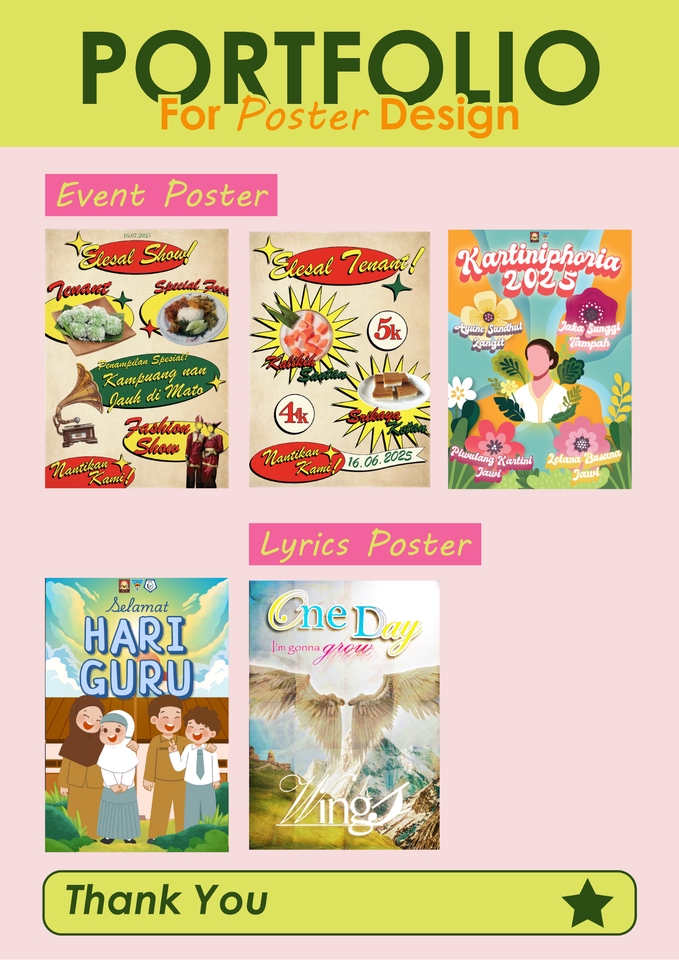 Portfolio Desain Poster untuk Event
