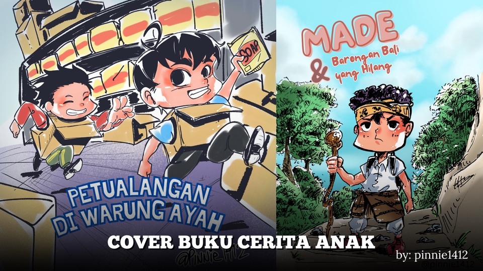 Gambar dan Ilustrasi - Ilustrasi Cover Buku / Design Character / Illustrasi Buku Anak - 3