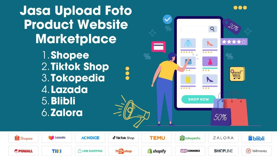 Jasa Upload dan Scrape Data Product Marketplace Shopee, Tokopedia, Tiktokshop, Lazada, dll.