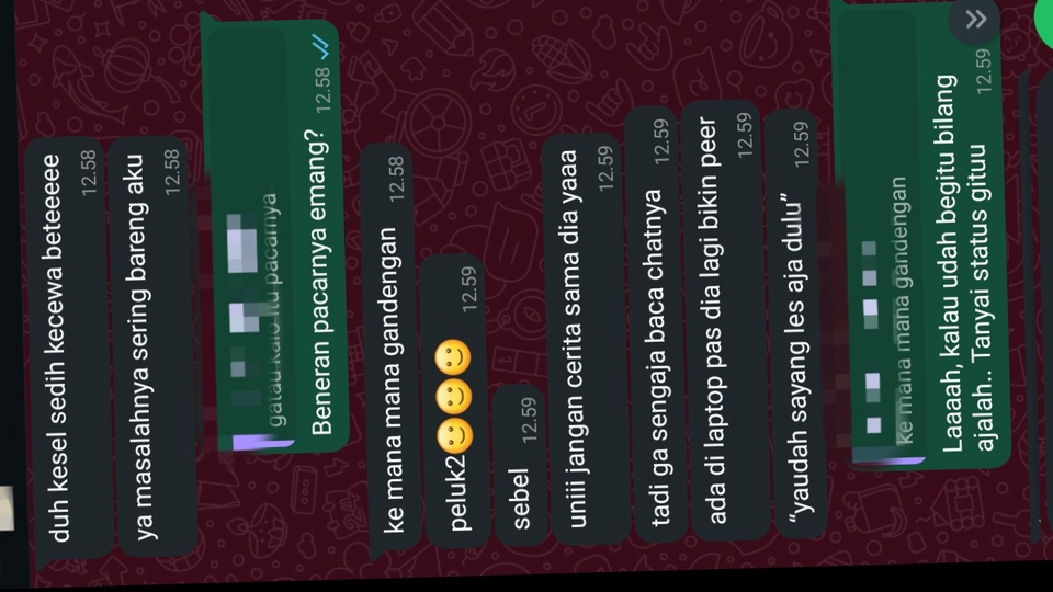 Curhat terkait hubungan percintaan
