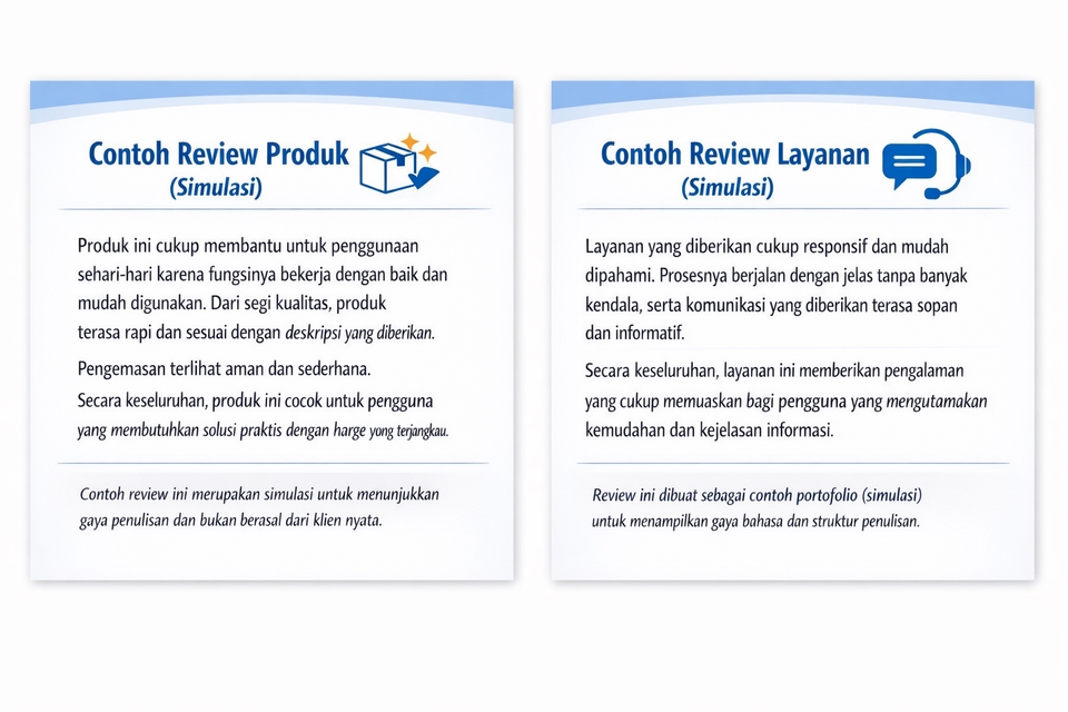 Memberi Review - Reviewer Produk & Layanan (Review Jujur dan Natural) - 2