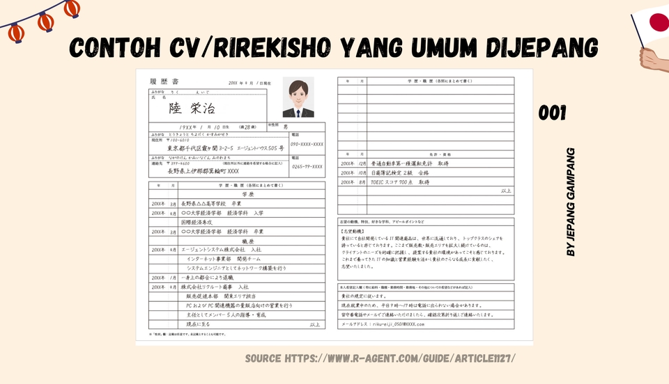 Portfolio & Resume - JASA PEMBUATAN CV/RIREKISHO DALAM BAHASA JEPANG - 2