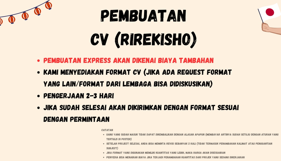 Portfolio & Resume - JASA PEMBUATAN CV/RIREKISHO DALAM BAHASA JEPANG - 5