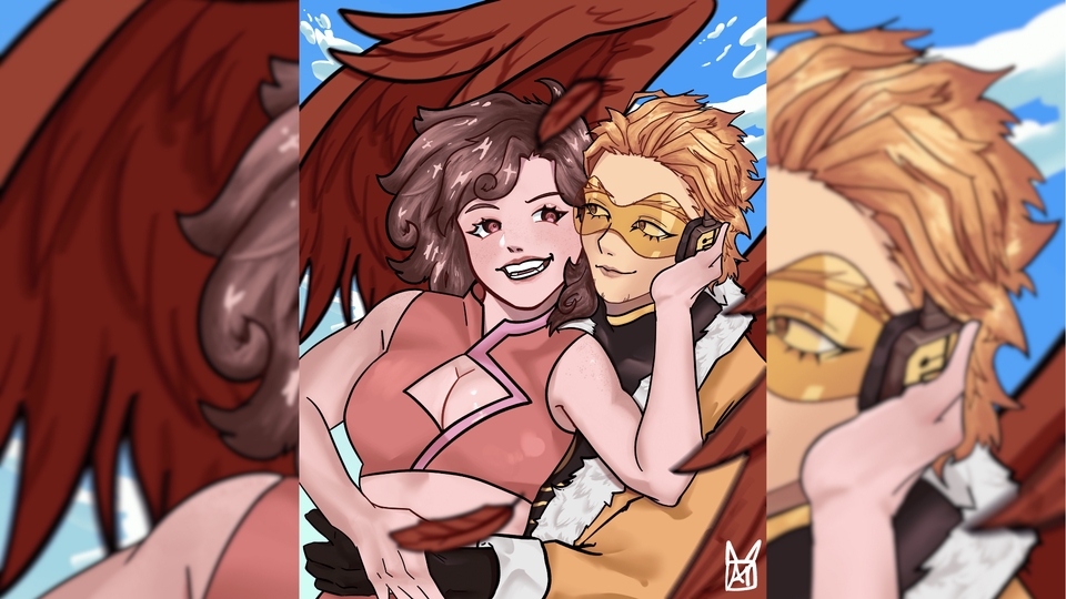 Gambar dan Ilustrasi - Characters 2D Illustration Karakter Anime Couple Fanart - 2