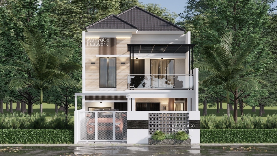 Jasa Desain Interior Rumah Minimalis hingga Modern - JASA DESAIN 3D EKSTERIOR (3 DESAIN 1 HARGA)