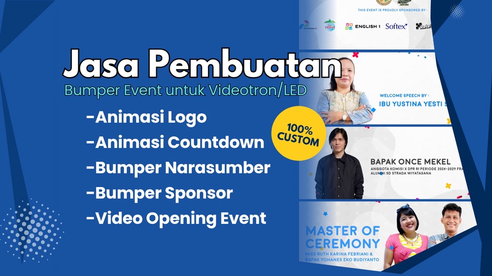 Jasa Pembuatan Motion Graphic & Animasi Explainer - Animasi Logo, Bumper Logo, KV Looping untuk Event 100% Custom