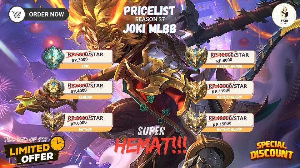 Jasa Joki dan Partner Games Online - Jasa Joki Mobile Legends ( Murah , Cepat , Aman )